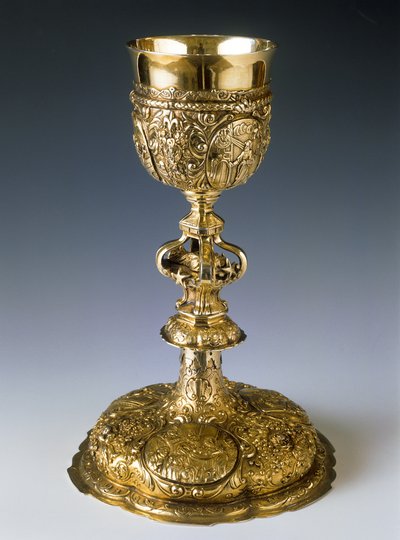 Silver Chalice with a Figure of the Dead Body of St. John of Nepomuk, 1727-30 by Tomáš Drexel